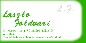 laszlo foldvari business card